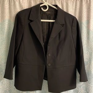 Talbots black blazer fitted 12P